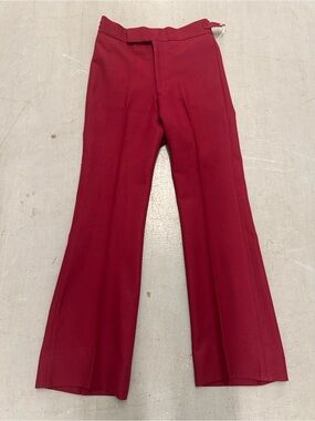 Vintage 70s Red Wide-Leg Bootcut Flare Pants